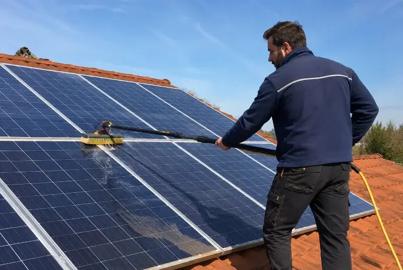 Nettoyage et entretien de panneaux solaires à Bonnemain
